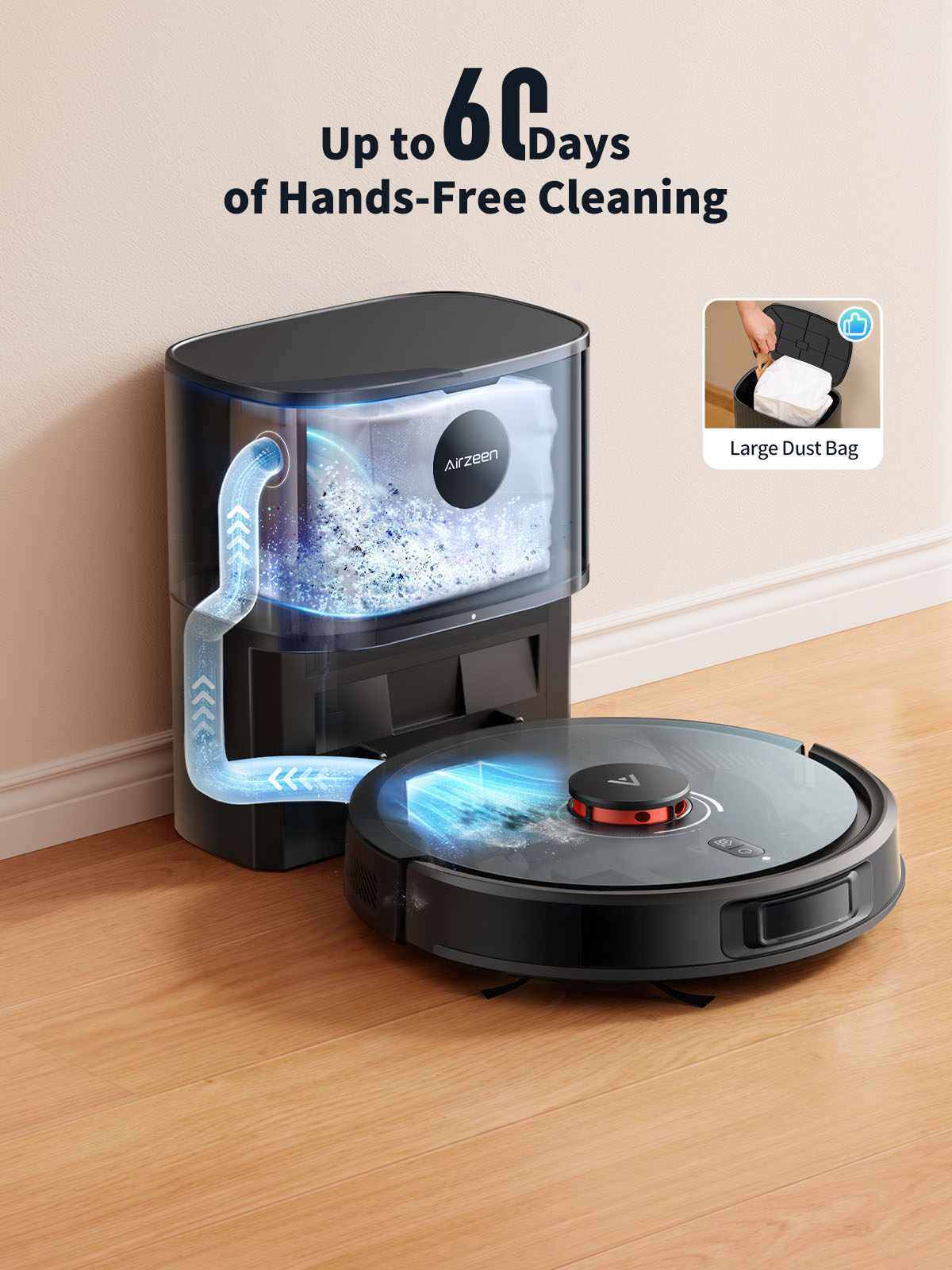 Airzeen 8000Pa Robot Vacuum Cleaner Q10Pro๏ผUK๏ผ
