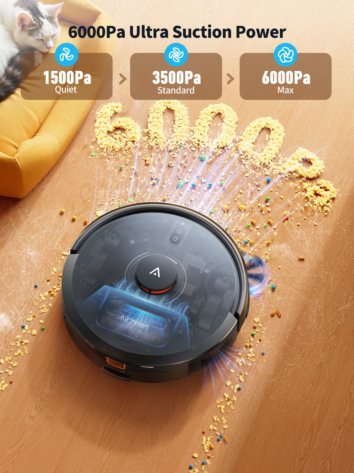 Airzeen 8000Pa Robot Vacuum Cleaner Q10Pro（UK）